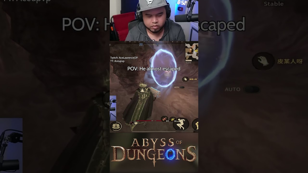 fighter vs rogue that almost escaped in abyss of dungeons  