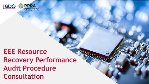 Webinar: EEE Resource Recovery Performance Audit Procedure