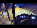 Epic Night time driving after Sunset! Scania R500 + Trailer, long full trip.