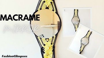 Easy DIY Macrame Mirror: A Step-by-Step DIY Macrame Mirror Decor #ytshortsvideo #diy #macramemirror