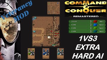 /Command & Conquer Remastered/ (Skirmish) 1VS3 EXTRA HARD AI+SUPERWEAPONS  I Monkey in the Middle I