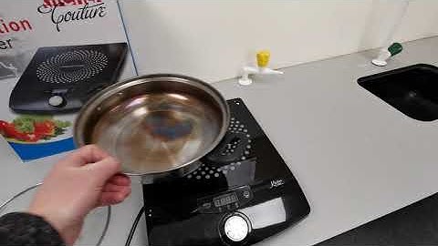 Eddy currents using an induction cooker
