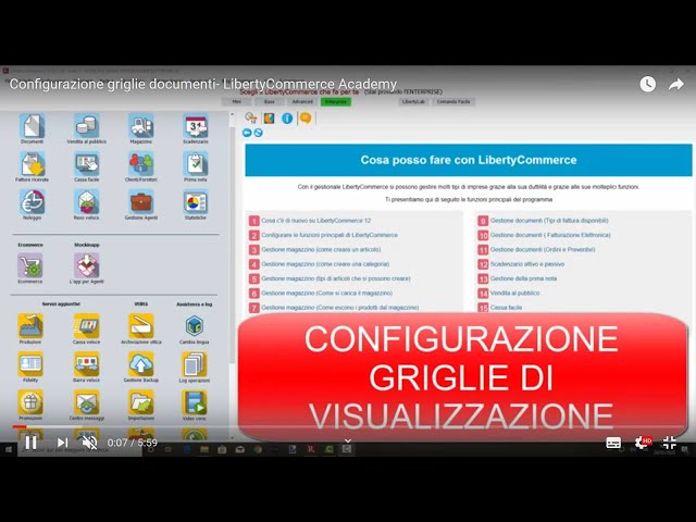 Configurazione griglie documenti-  LibertyCommerce Academy