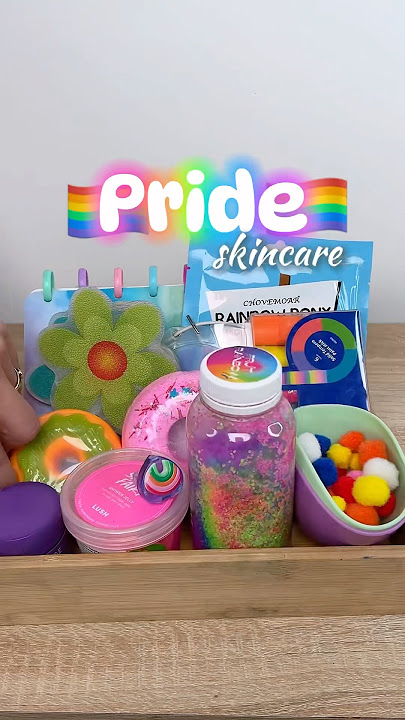 Pride skincare routine asmr 🏳️‍🌈 What color next? #skincareroutine #asmrskincare #selfcare #grwm