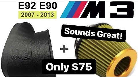 CHEAPEST E92 M3 Air Intake Carbon Fiber Mid Pipe Made By Vortex / AMAZING Induction Noise E90 E93