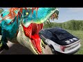 POLICE CARS VS MONSTER TREX DINOSAUR.transporting trouble.BeamNG.drive