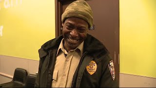 Beloved security guard walks 5 miles a day, greets customers with a smile