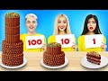 100 Layers of Chocolate Food Challenge |  Yummy Food War with Chocolate for 24 HRS by RATATA