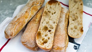 Чиабатта на закваске/Sourdough Ciabatta Bread/Хлеб на закваске