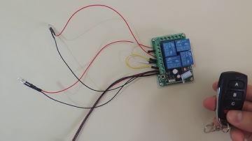 4 channel RF relay remote control display