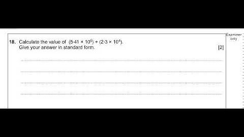 WJEC GCSE Mathematics Intermediate Unit 1 : Adding numbers in standard form