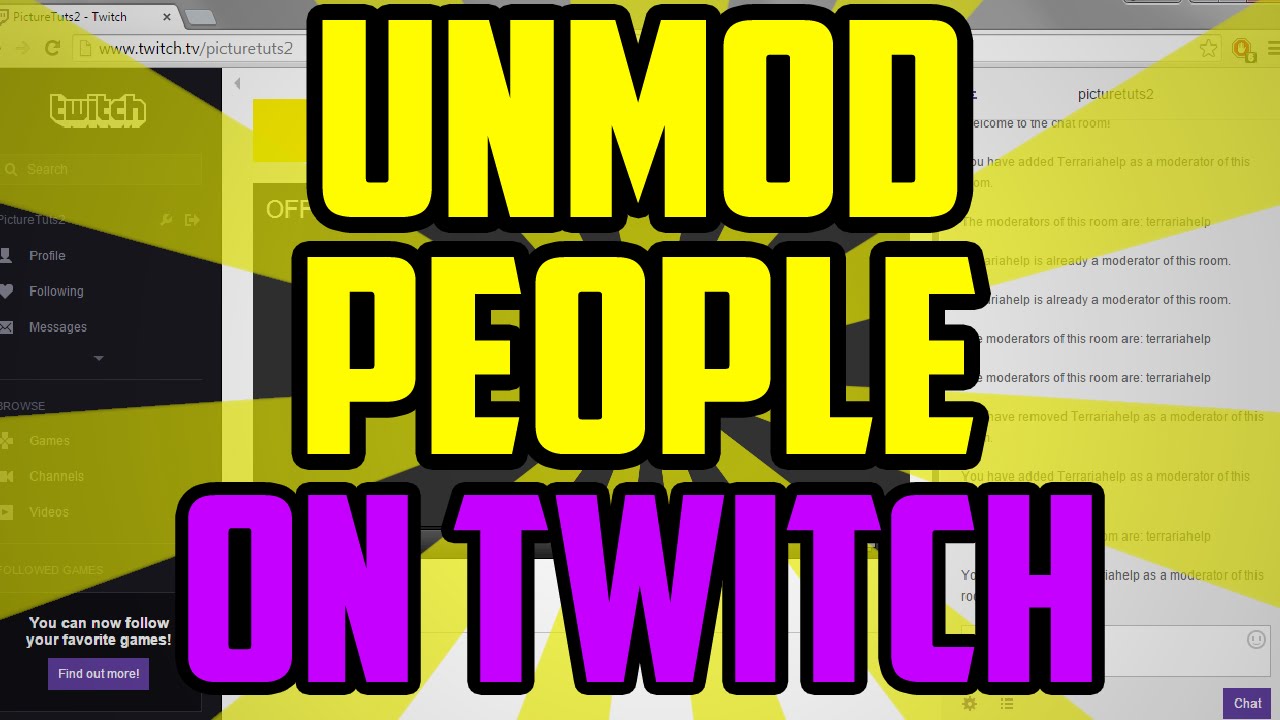 Twitch How To Unmod Someone On Twitch 16 Quick Easy Unmod People On Twitch Youtube