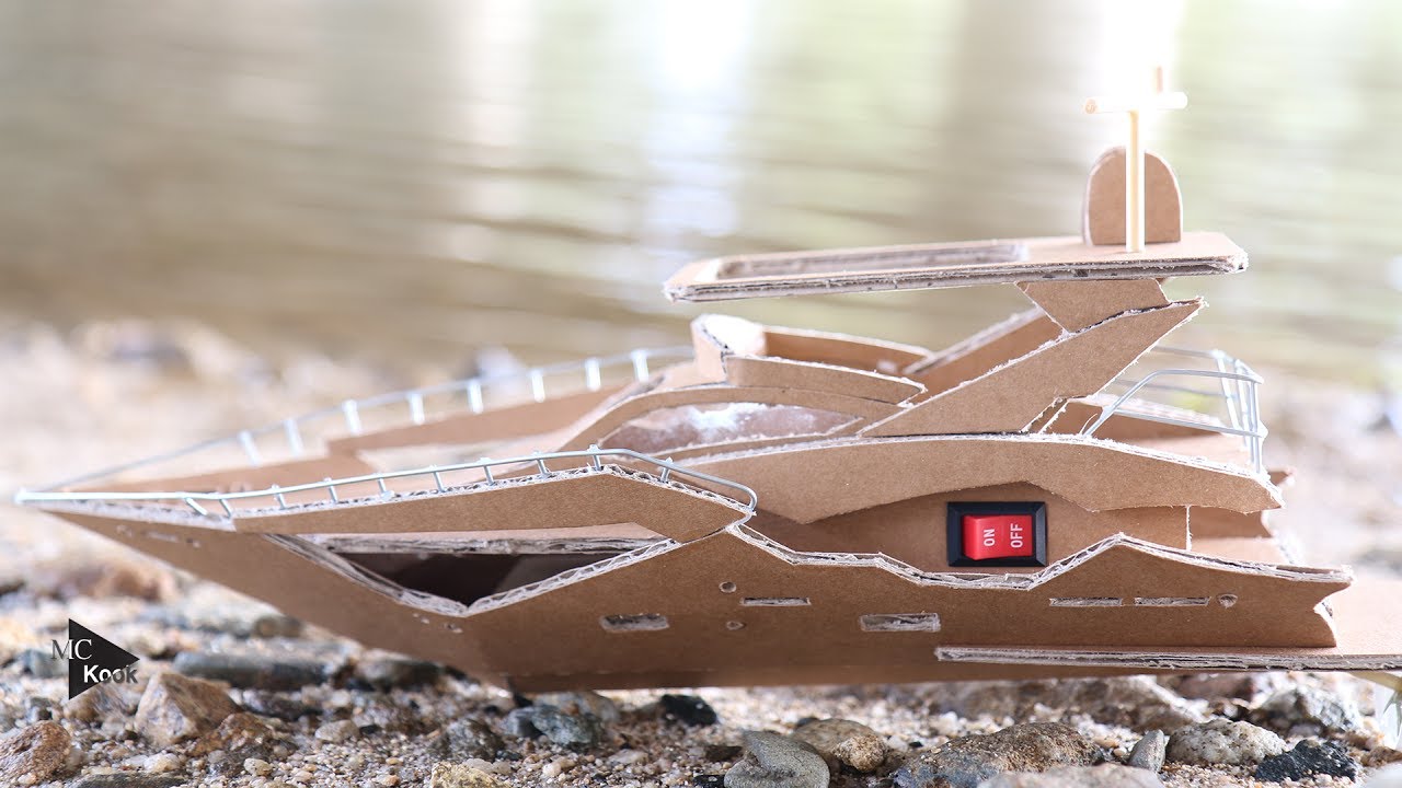 how to make a yacht out of cardboard