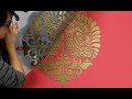 How to Paint a 3D Wall Stencil Design with Drop Shadow