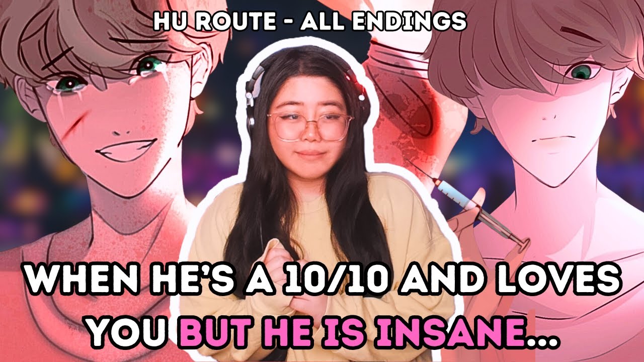 My Yandere Neighbour Is Scaring Me | Pretty Boy Panic -  Hu Route - ALL ENDINGS | Yandere Dating Sim