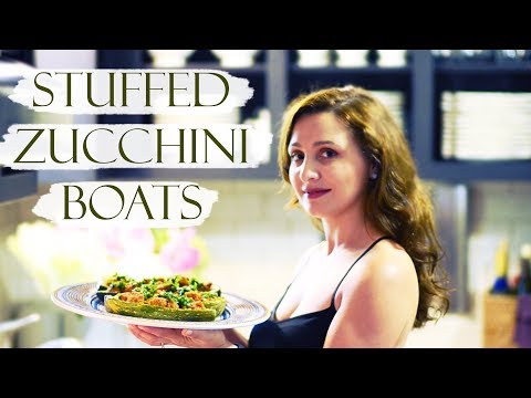 Stuffed Zucchini Boats / ზუკინის ნავები