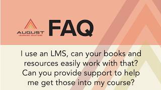 FAQ: I use an LMS, can your books and resources easily work with that?