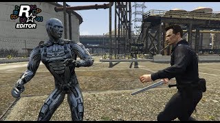 T-1000 VS T-3000 : Terminators Fight (GTA 5)