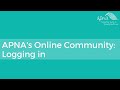 Apnas online community  logging in