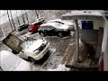 Concrete Block Crushes Car