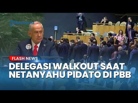 Dutzende Delegierte verlassen bei Netanyahus Rede vor der UN den Saal, israelischer Premierminist...