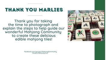 Mah Jongg! Modern Mahjong Edible Cookie Mah Jongg Tile Tutorial - Thank you Marlies!