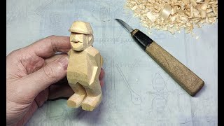 Вырезаем ... &amp; Парень в кепке (весь процесс) / How to Carve a Little Man