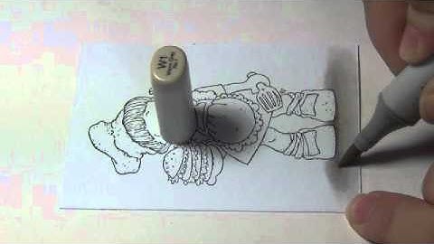 How to color ground with Copic Marker - Part II Grey Ground