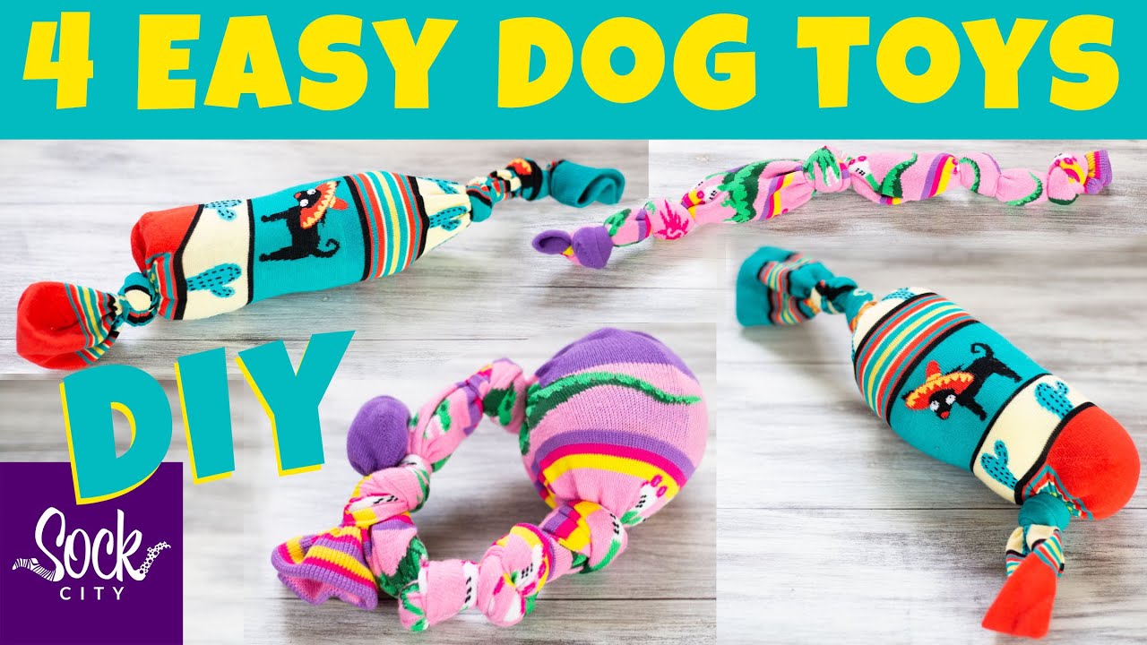4 Easy DIY Dog Toys | Recycle Old Socks | Fun Sock Creations - YouTube