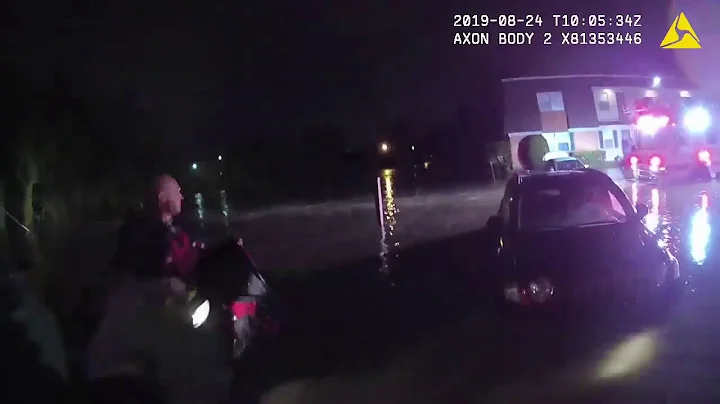 Body cam footage of police response to flooding vi...