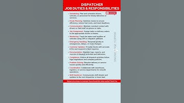 Dispatcher Job Duties and Responsibilities | Dispatch Executive Work