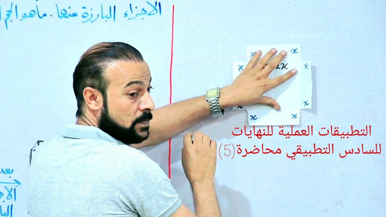 رياضيات/صدام جبار/السادس التطبيقي/الفصل الثالث/ التطبيقات العملية للنهايات/ محاضرة (50)