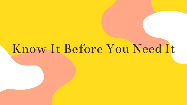 Know It Before You Need It | John Birge