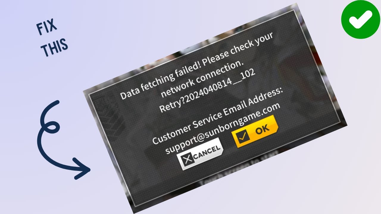 How to Fix “date fetching failed please check your network connection ...
