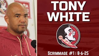 Tony White Press Conference | FSU Football Scrimmage #1 8-6-25 | Florida State Football | Warchant