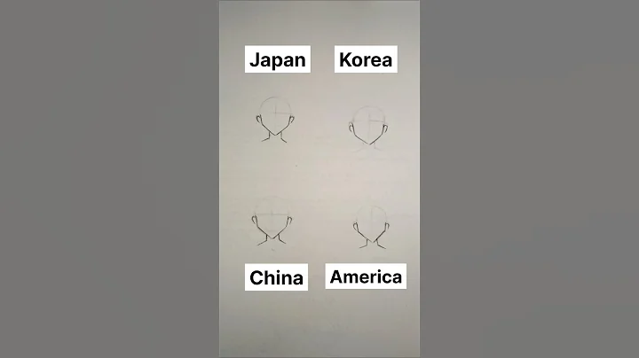Japan vs Korea vs China vs America- How to draw hair for anime girl - different countries #howtodraw