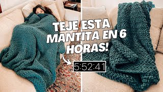 Teje una manta a CROCHET en 6 HORAS! Tutorial perfecto para principiantes! | Danii's Ways