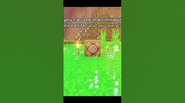 You can use one command in real life , what you doing ? #minecraft #minecraftshorts