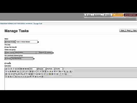 iFolio UKM Tutorial: Creating Course Tasks