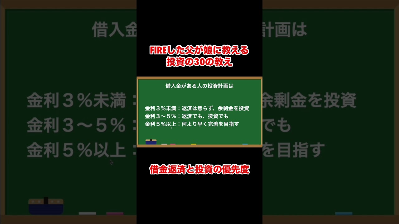 借金の返済と投資はどちらを優先すべきか #shorts