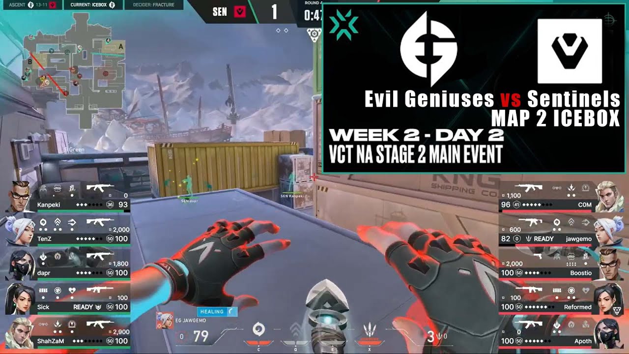 Evil Geniuses vs Sentinels - VCT NA Stage 2 Main Event - Week 2 Day 2 ...
