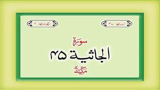 Surah 45 - Chapter 45 Al Jathiyah complete Quran with Urdu Hindi translation