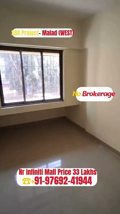 ☎️ 91-9769241944, 1 BHK For Sale In SRA Building ,30 Story Twr , Nr Infiniti Mall , Malad (W) #1bhk