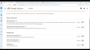 Google AdSense AD Technology Vendors (Third Party) | 2020