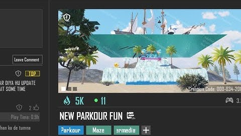 Bgmi Wow Parkour Map Code 34201 | New Parkour Fun | @BGMIParkourKing