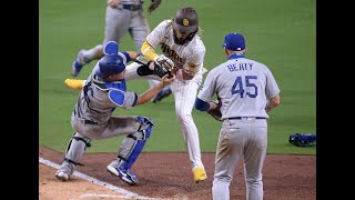 Dodgers postgame: Dave Roberts, Will Smith react to collision with Padres' Fernando Tatis