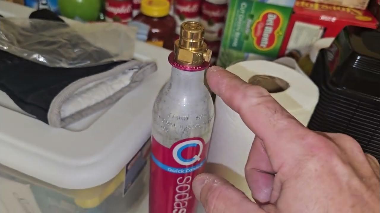 SodaStream terra CO2 cartridge refill in 60 seconds or less plus bonus footage on damaged