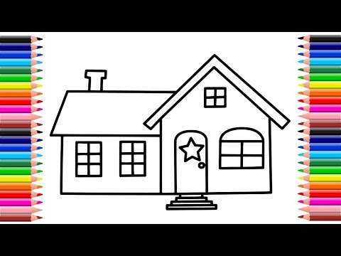 How to draw House | घर का चित्र | House drawing for kids | घर कसे काढायचे