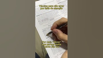 Técnica para concentrar e acertar mais questões durante a prova