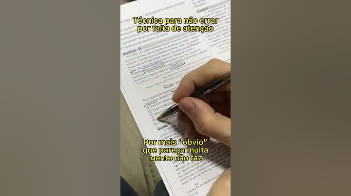 Técnica para concentrar e acertar mais questões durante a prova